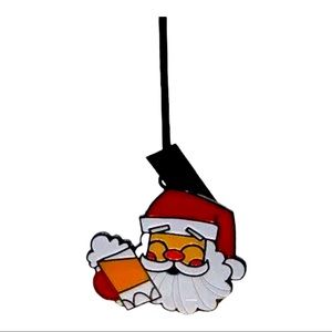 Novelty Metal Christmas Santa with Beer Mug Ornament-Easy Tiger Brand NWT Gift